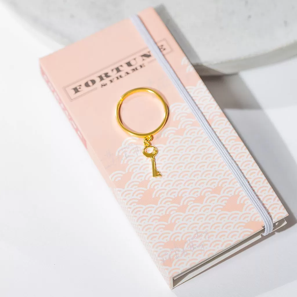 Key Charm Ring - Gold