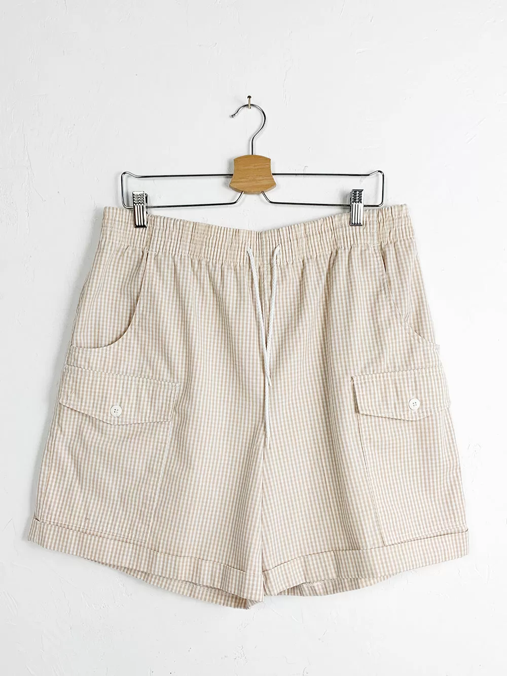 Lord&Taylor Beige Checkered Picnic Shorts