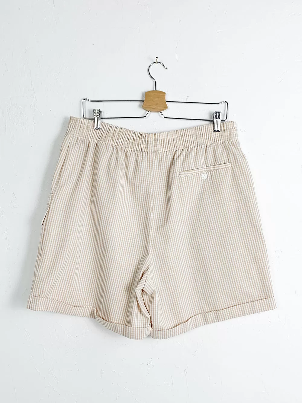 Lord&Taylor Beige Checkered Picnic Shorts