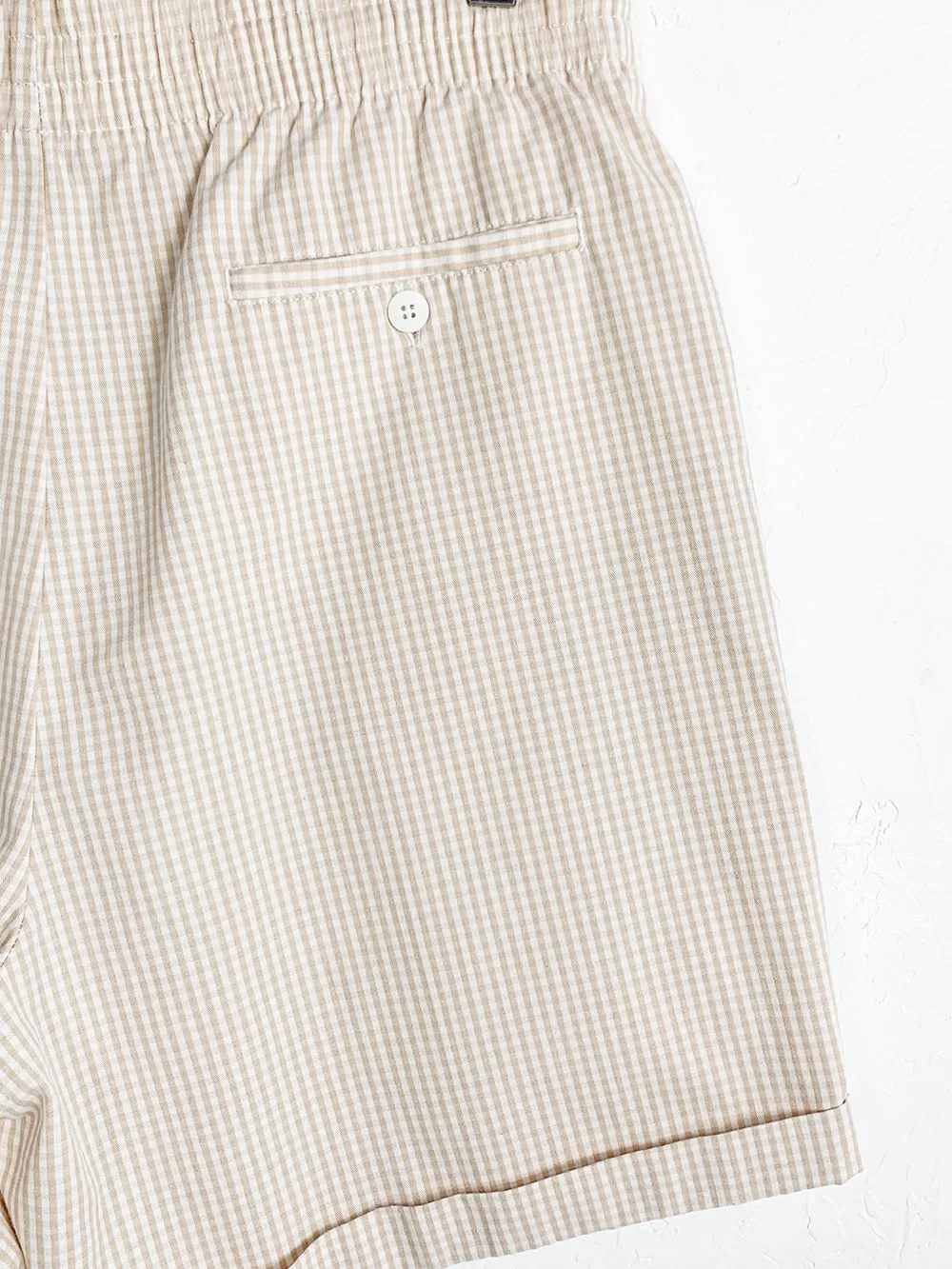 Lord&Taylor Beige Checkered Picnic Shorts