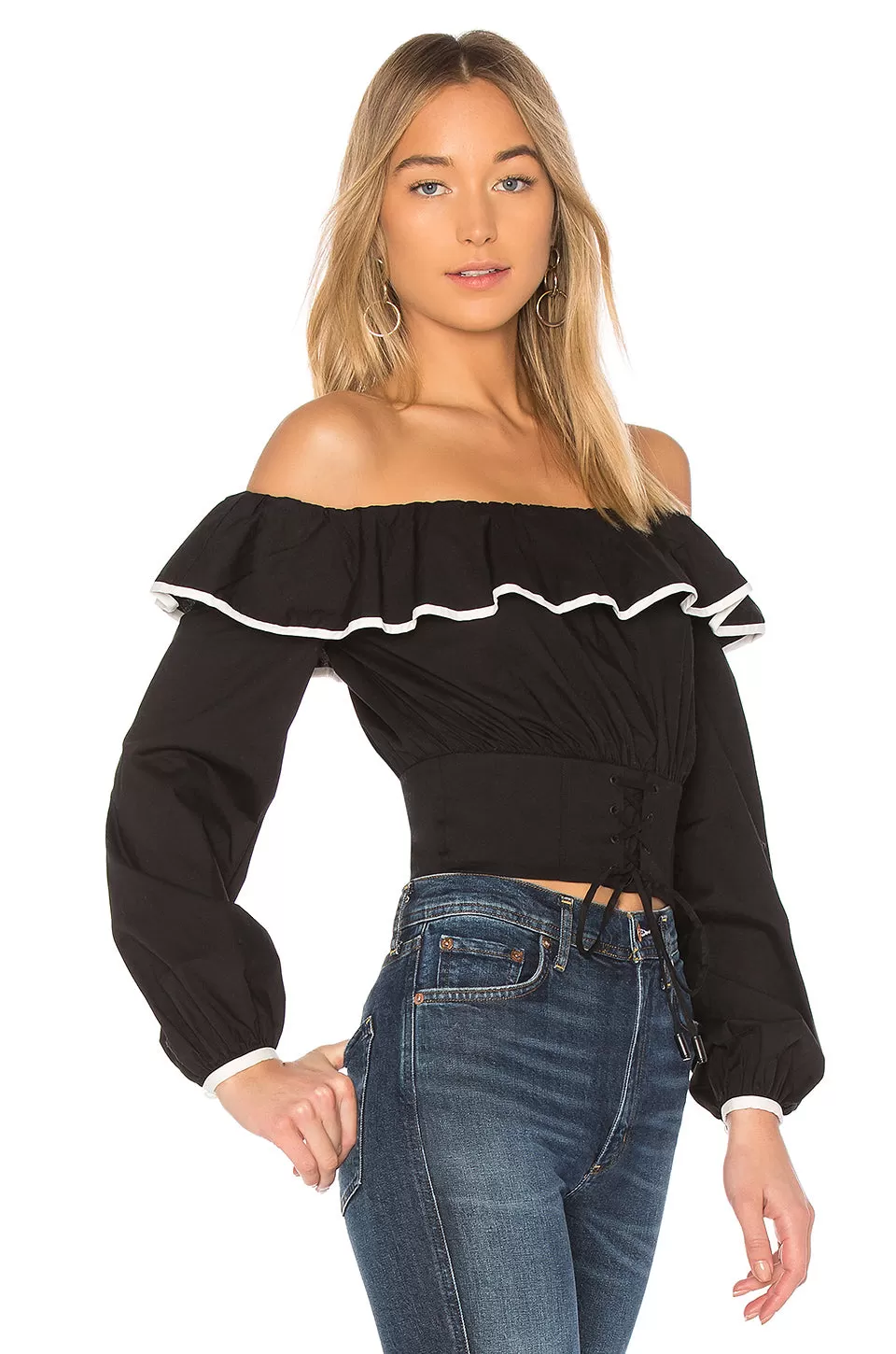 Lovers   Friends Bailey Off Shoulder Corset Top