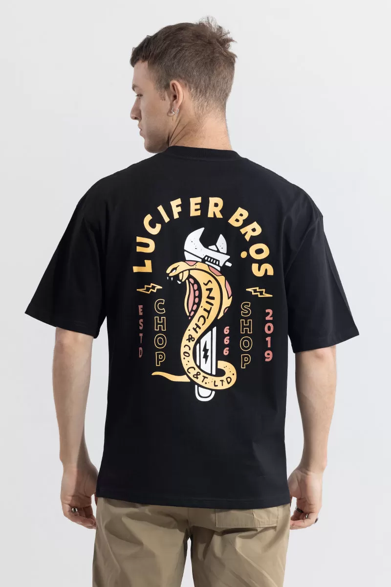 Lucifer Bros Black Oversized T-Shirt