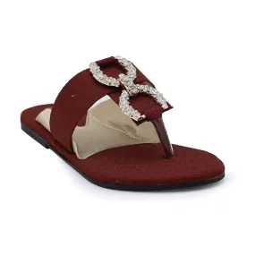 Maroon Casual Chappal 000335