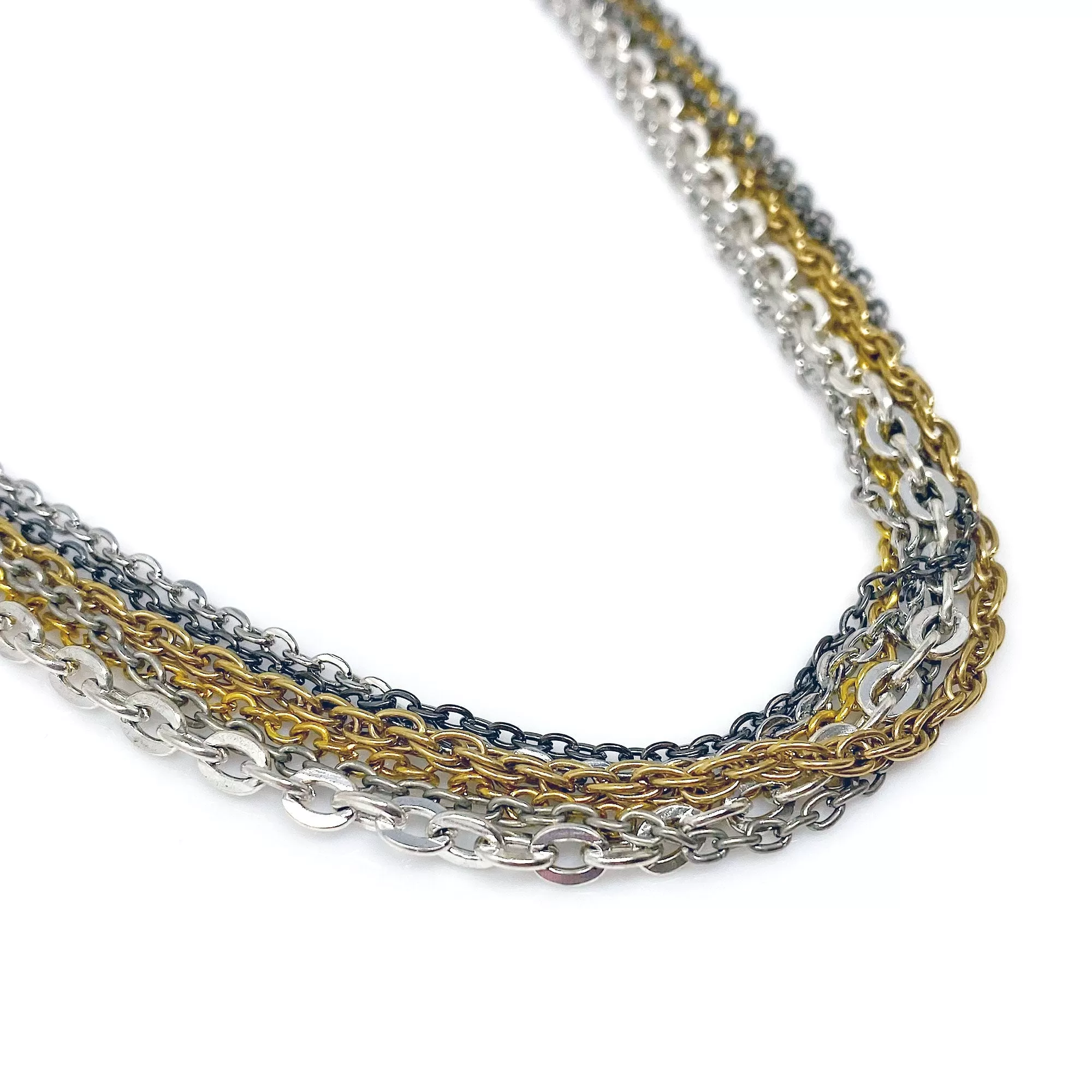 MASON mixed metal chain necklace