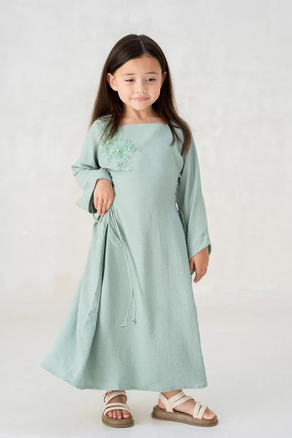 Minty Mist Kids Abaya