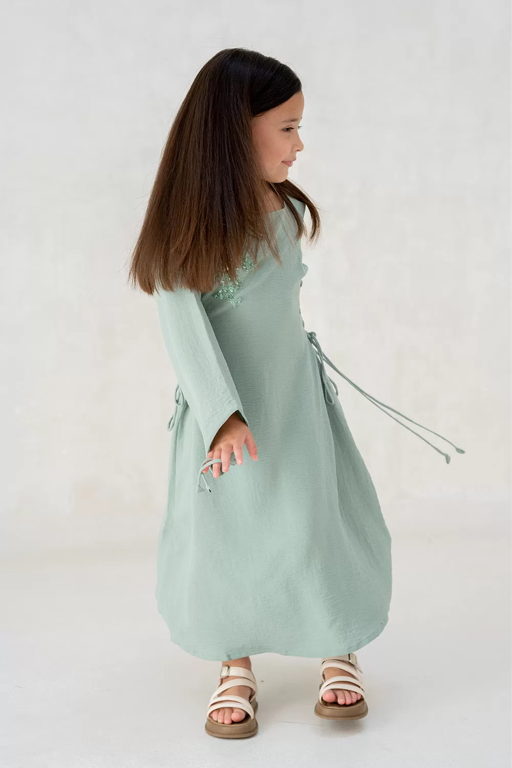 Minty Mist Kids Abaya