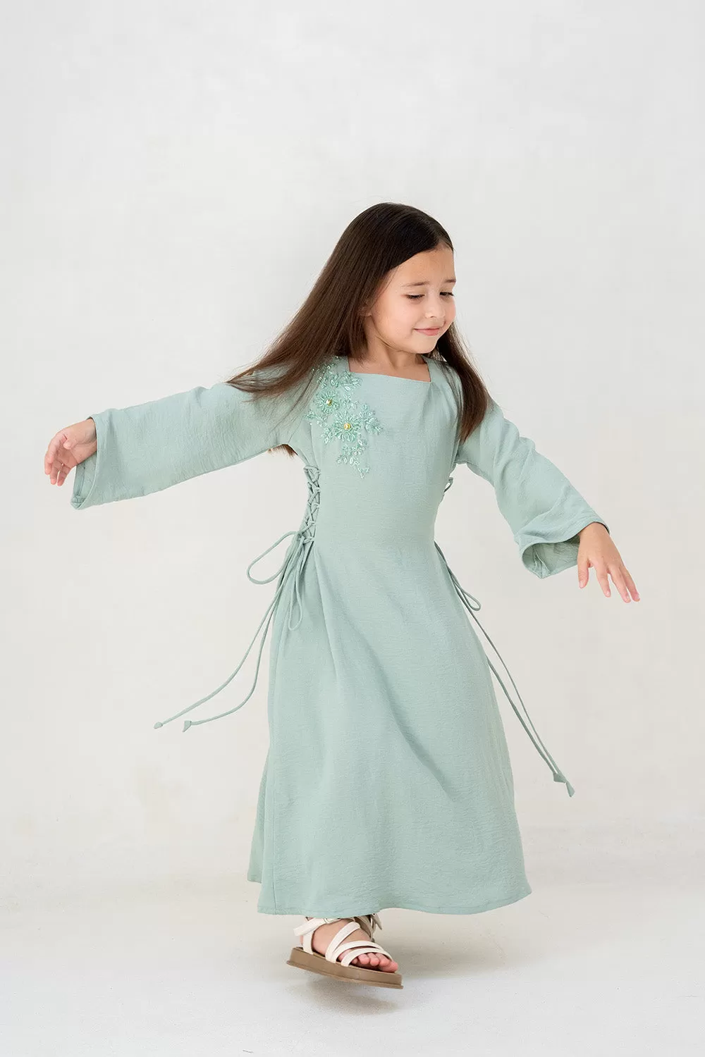 Minty Mist Kids Abaya