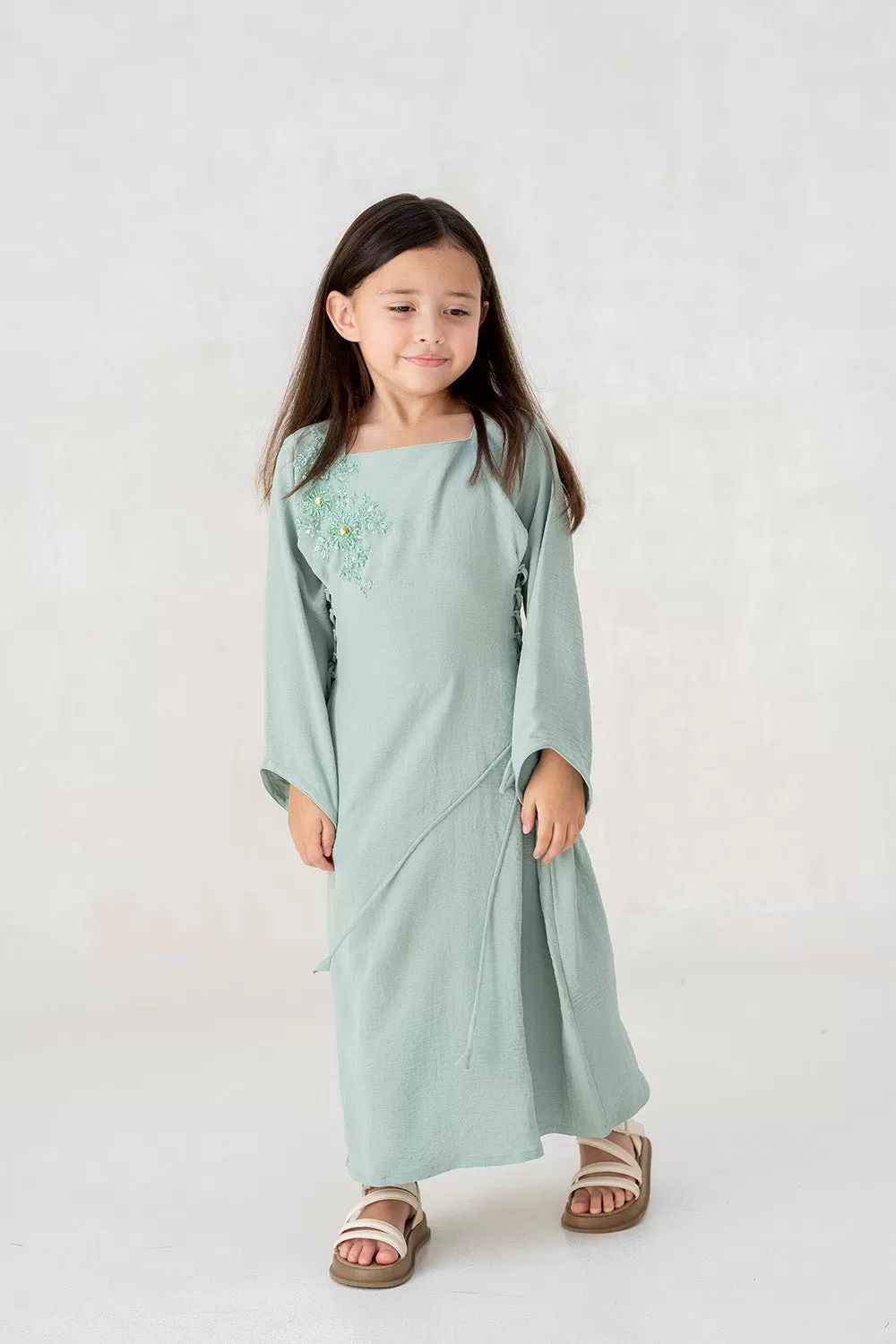 Minty Mist Kids Abaya