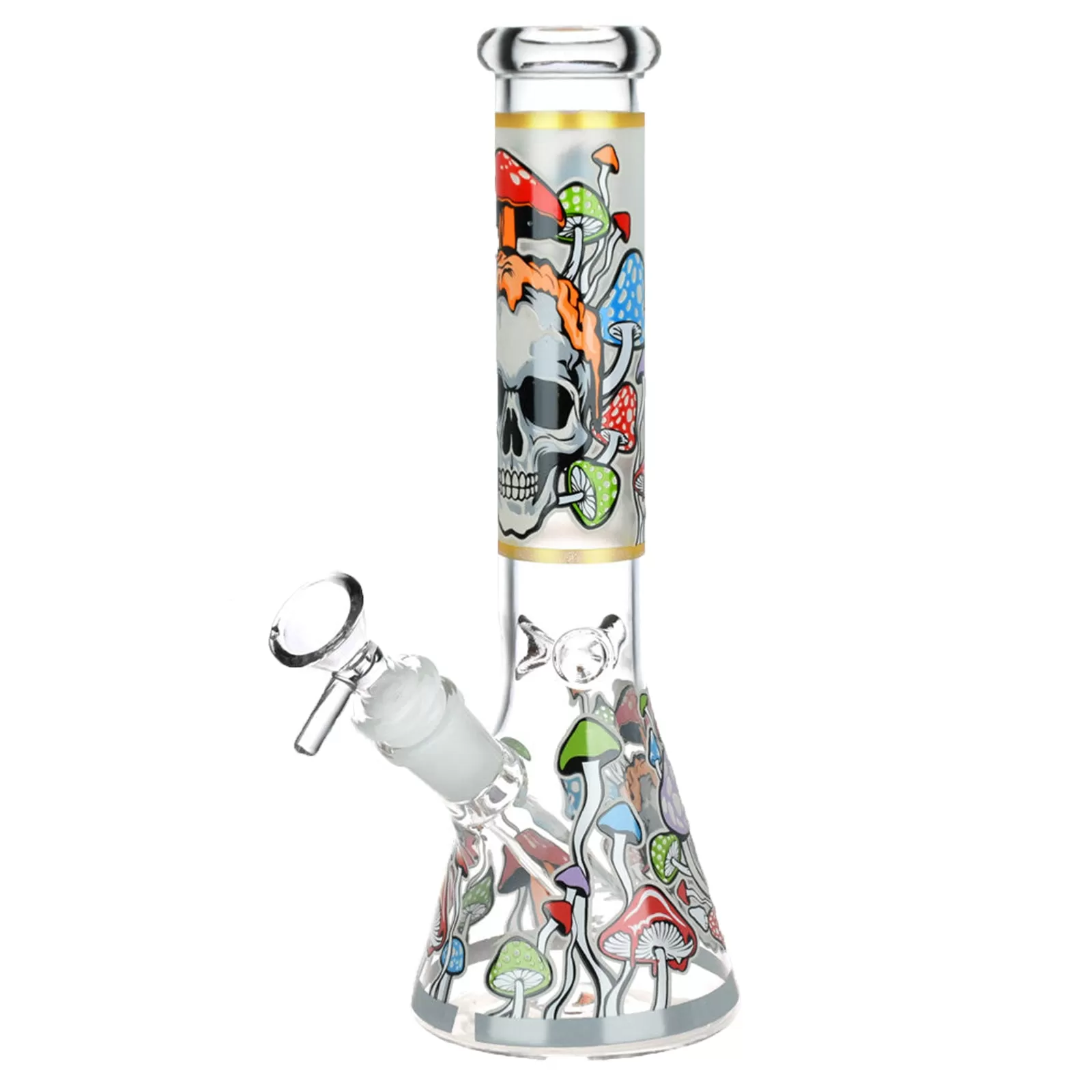 Monsters And Shrooms Beaker Bong Glow In The Dark