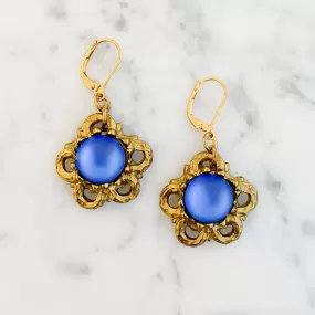 MORRIS vintage cobalt earrings version 1