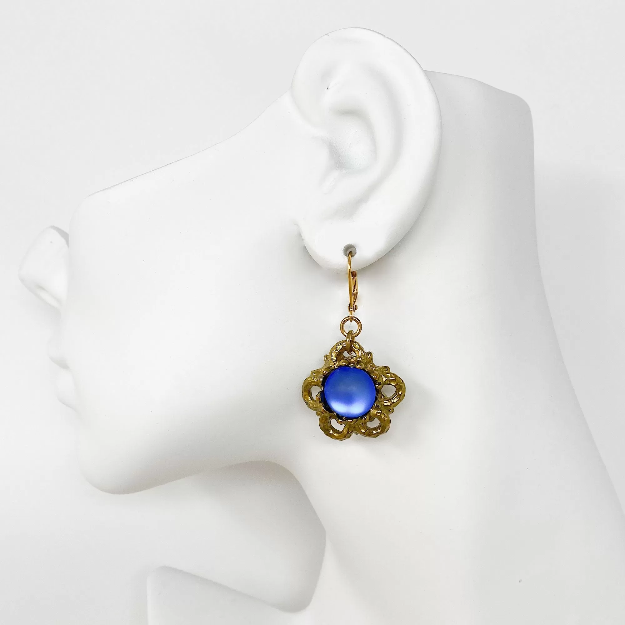 MORRIS vintage cobalt earrings version 1