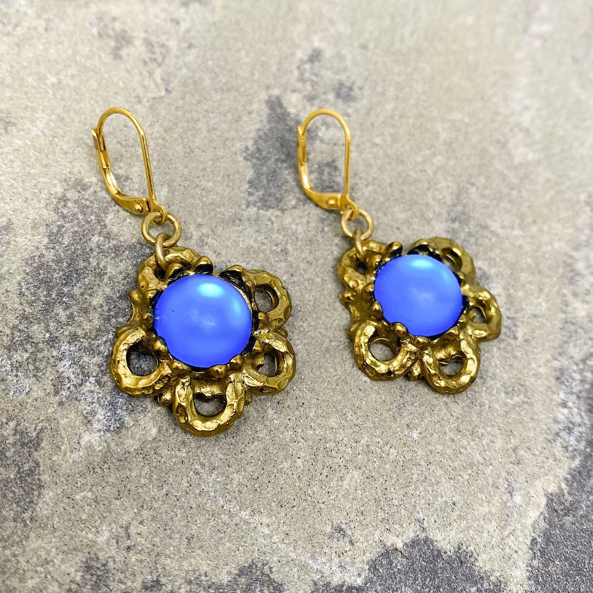 MORRIS vintage cobalt earrings version 1