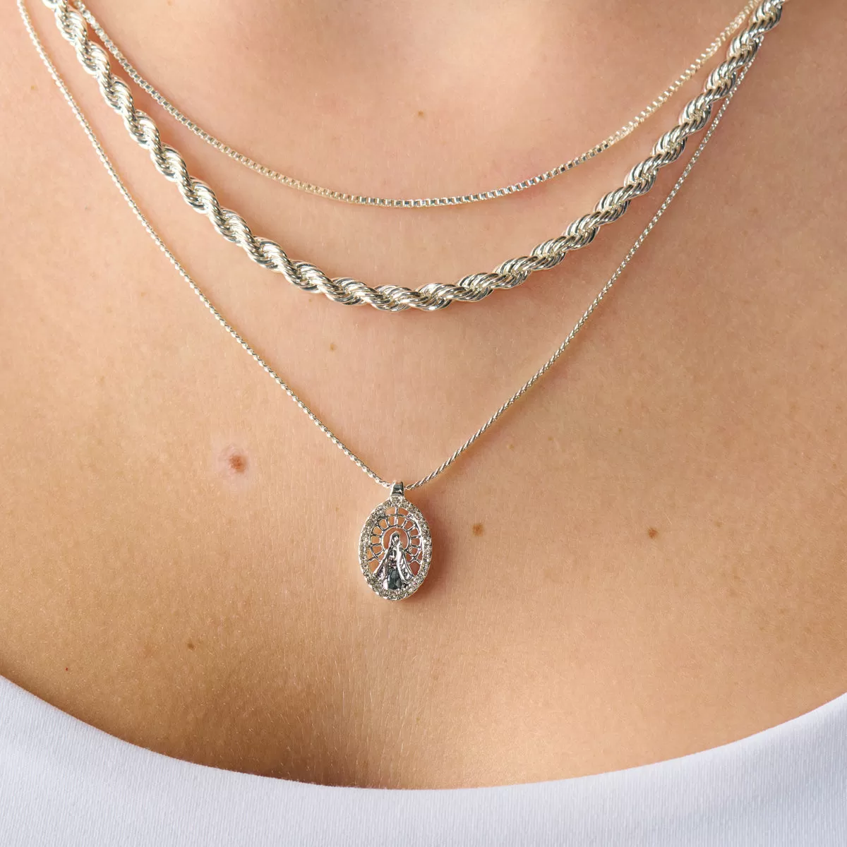 Mother Mary Charm Necklace