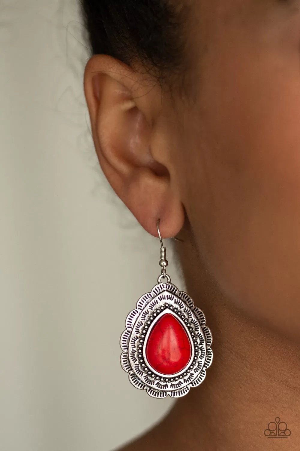 Mountain Mover - Red Earring