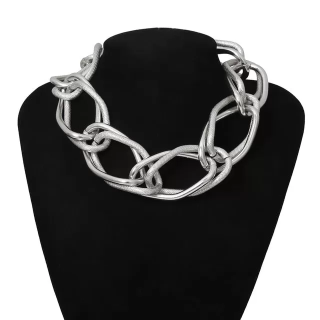 Multi Layered Chain Choker, Big Thick & Chunky