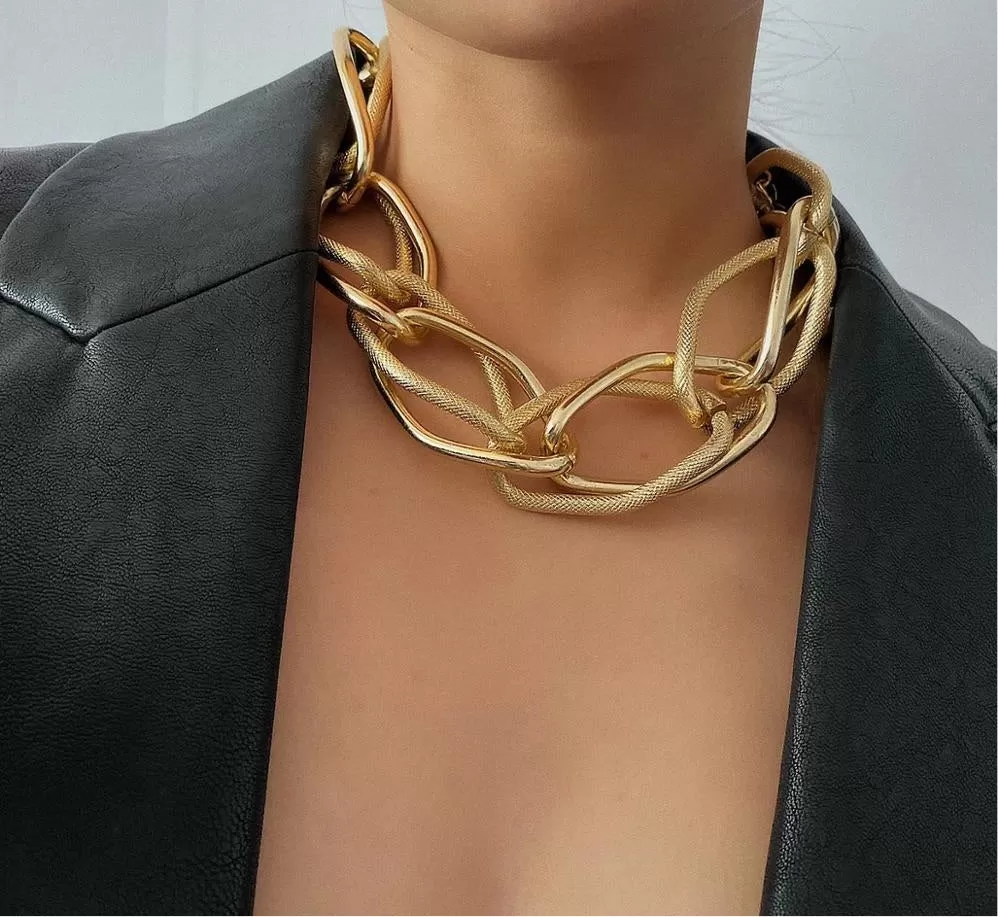 Multi Layered Chain Choker, Big Thick & Chunky