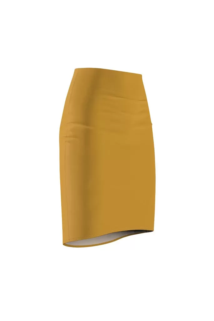 Mustard Women's Pencil Skirt