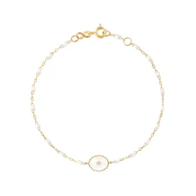 North Star Classic Gigi White diamond bracelet, Yellow Gold, 6.7"