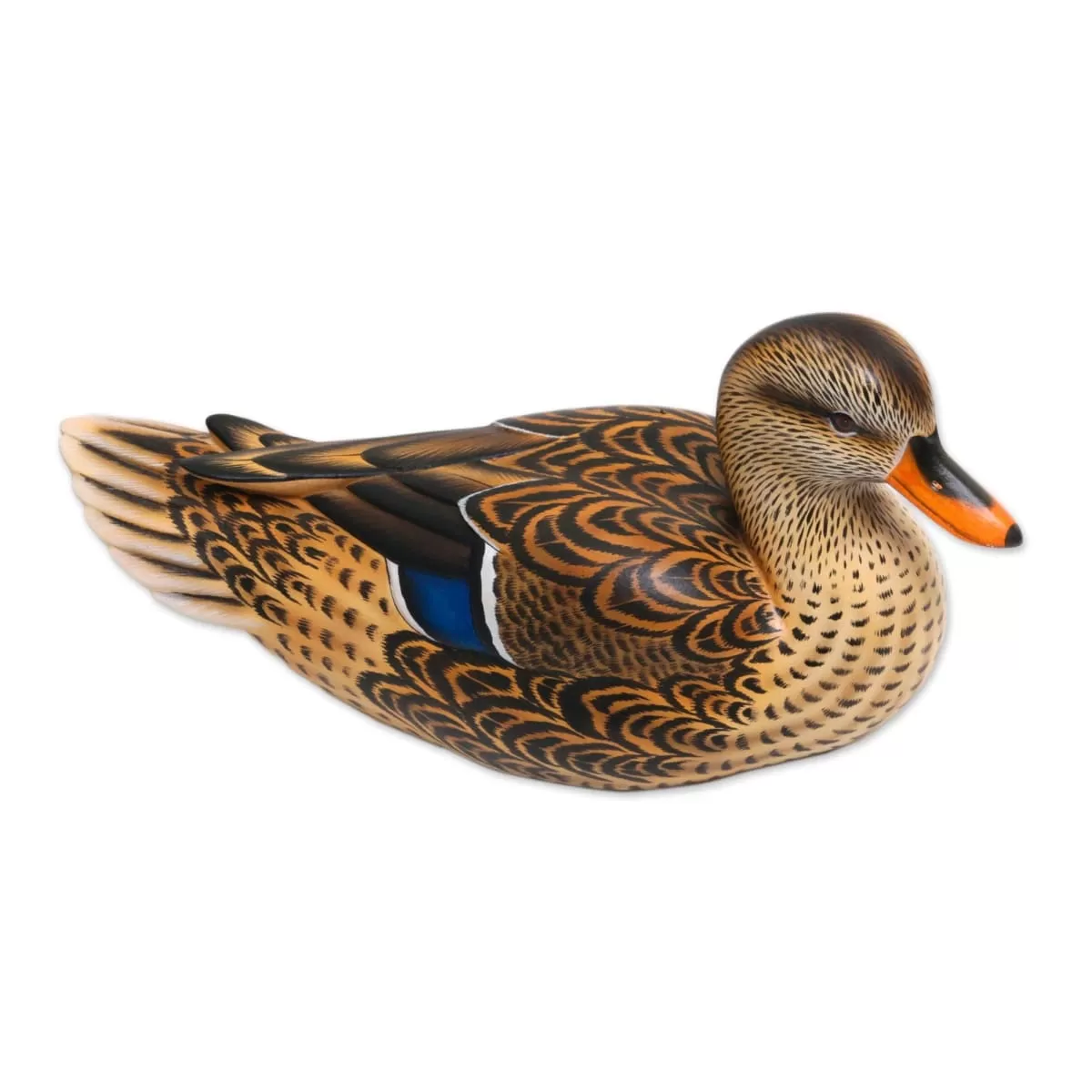 Novica Elegant Mallard Wood Statuette