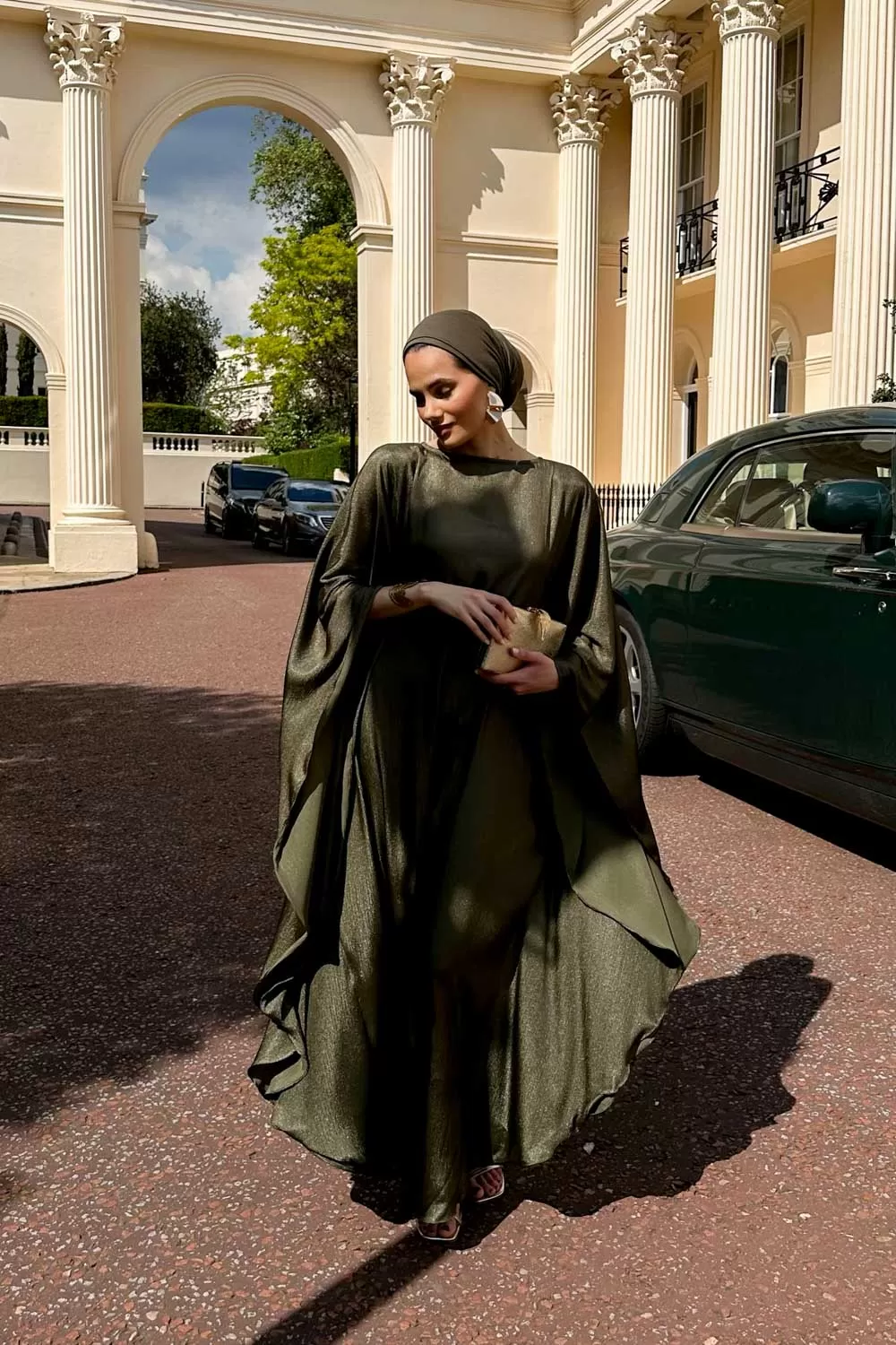 Olive Drape Kaftan