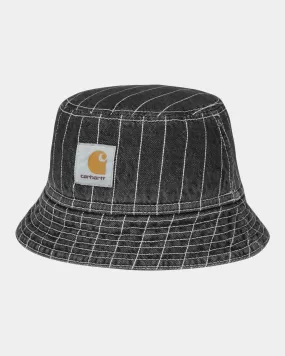 Orlean Stripe Bucket Hat |  Black / White (stone washed)