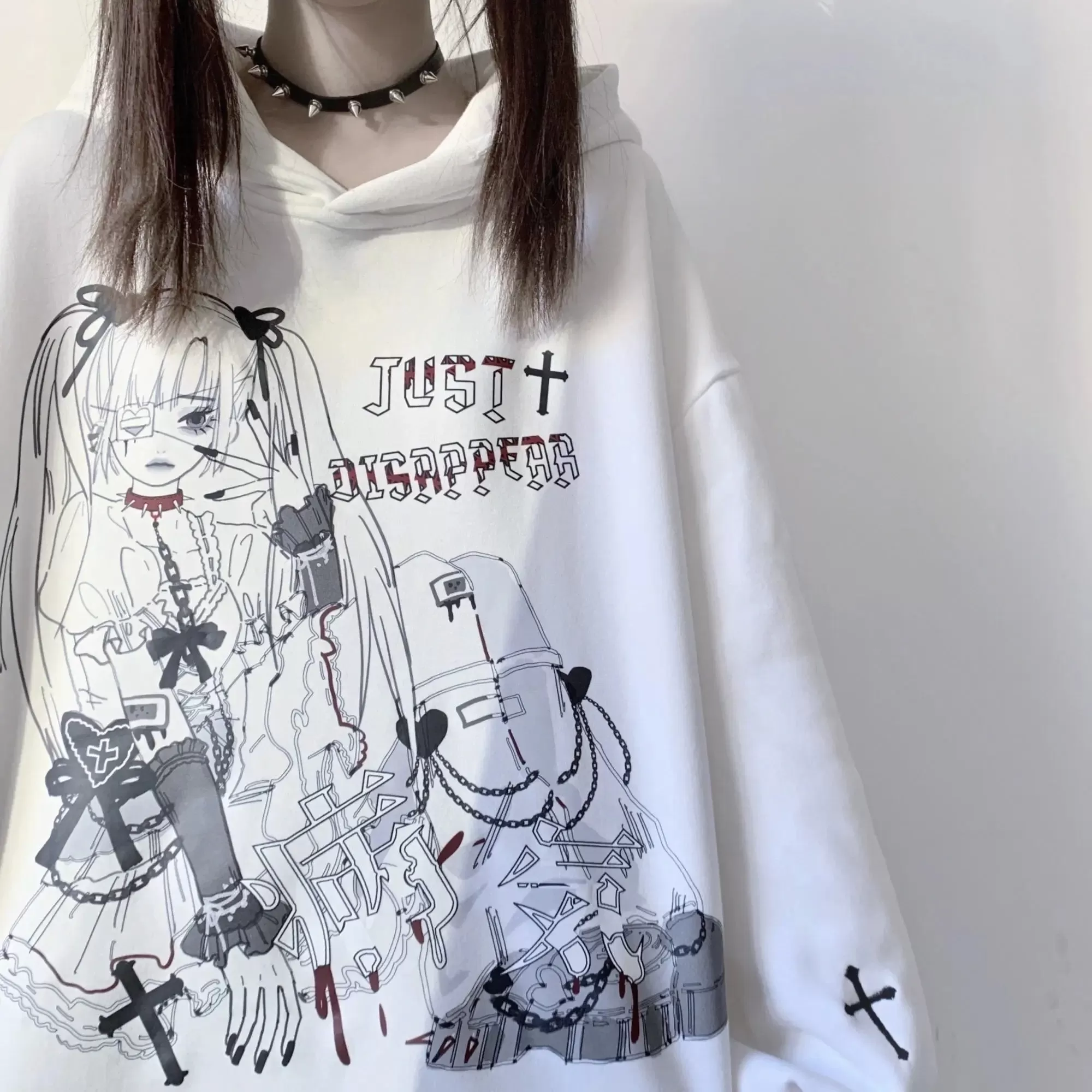 Oversized Hoodie With Unique Anime Print