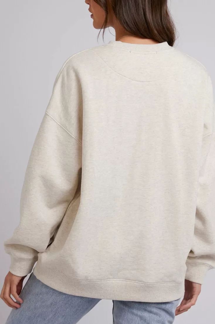 Oversized Oatmeal Crew Sweatshirt