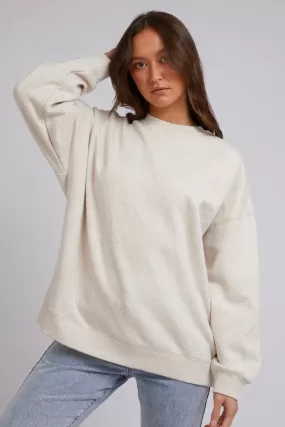 Oversized Oatmeal Crew Sweatshirt