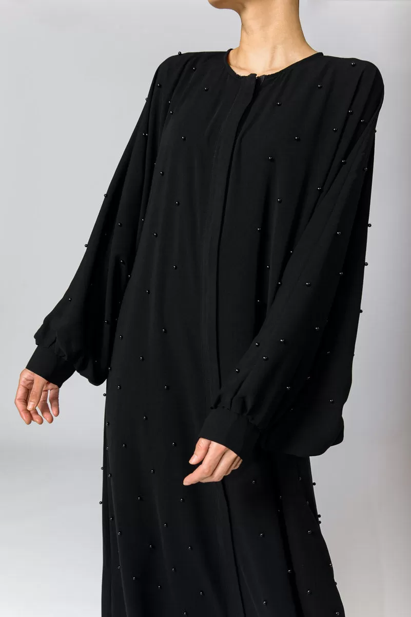 Pearl Abaya Black