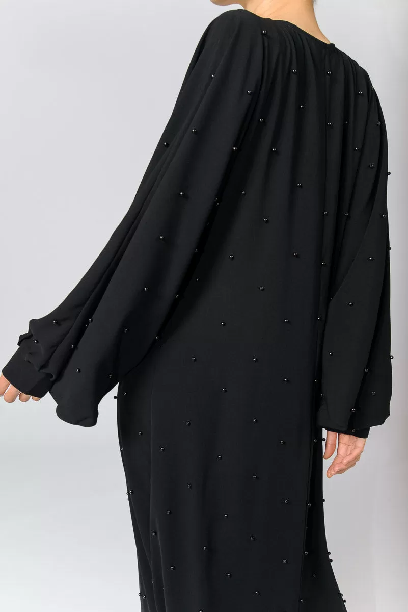 Pearl Abaya Black