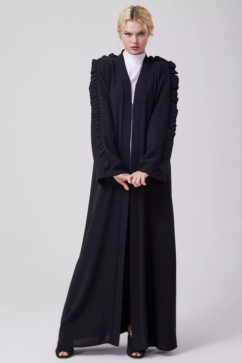 Peony Abaya Black