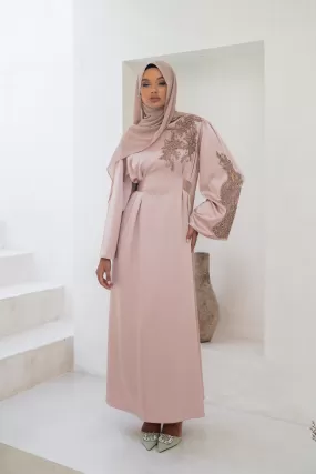 Petal Satin Abaya