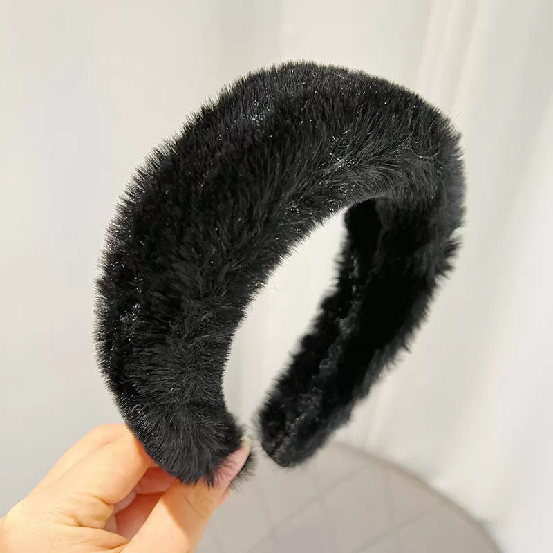 Plush Solid Color Mink Headband (10 colors)