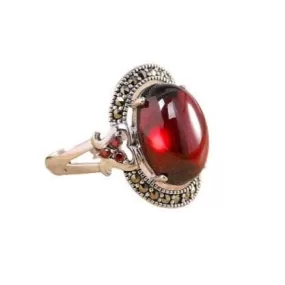 Popular Europe Style Ruby Resizeable Ring - 925 Sterling Silver