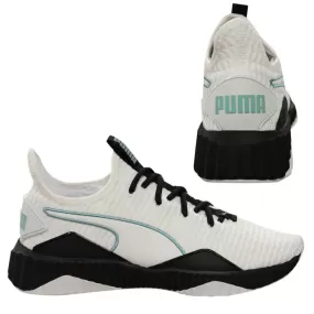 Puma Defy Womens Trainers Slip On Lace Running Shoes White Black 190949 03 B99A