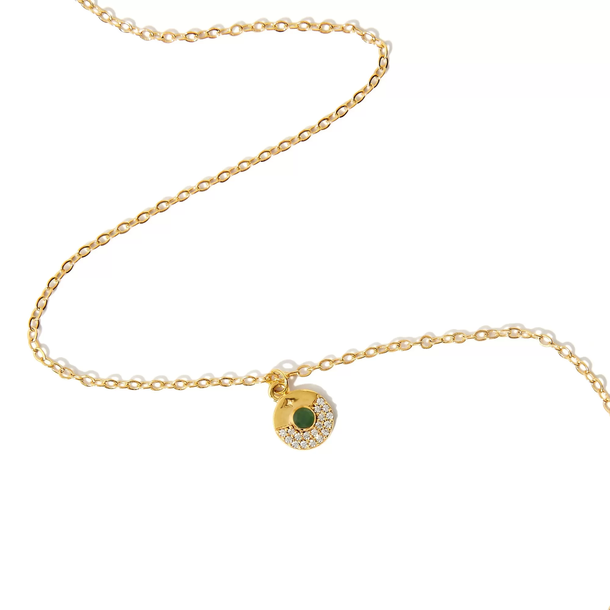 Real Gold Plated Z Disc Pendant Necklace For Women By Accessorize London