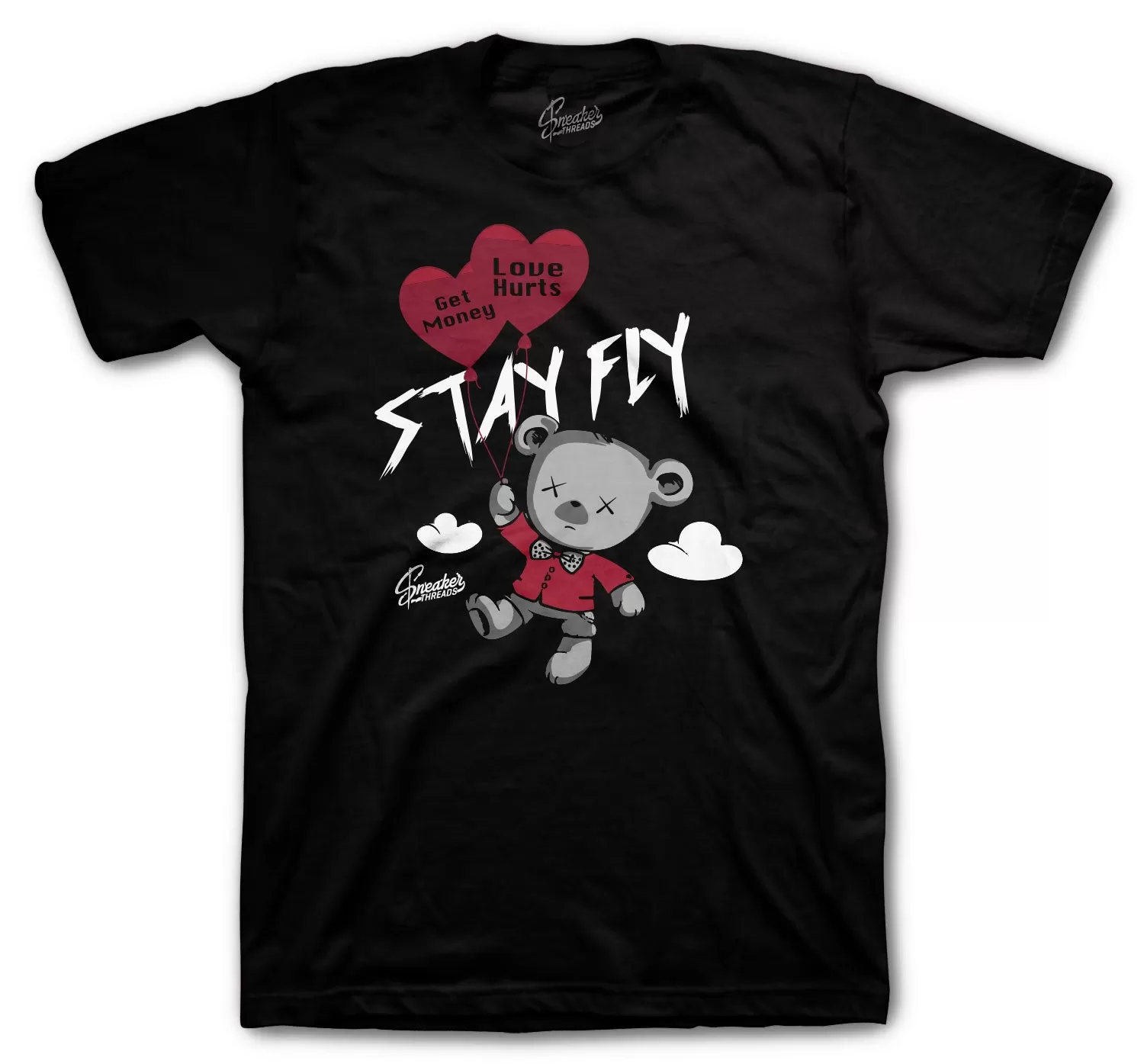 Retro 13 Red Flint Shirt - Money Over Love - Black