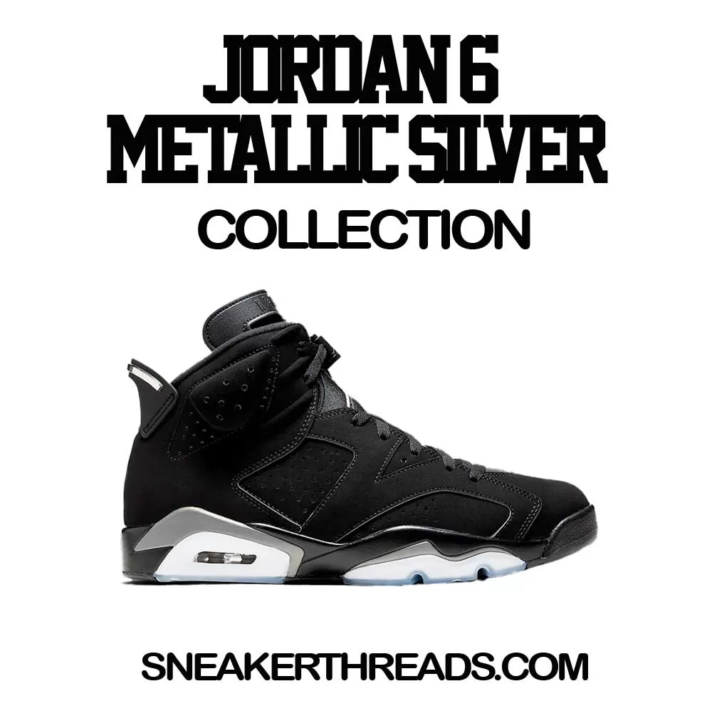 Retro 6 Metallic Silver Shirt - Finesse - Black