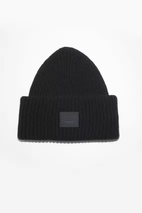 Ribbed Knit Beanie Black