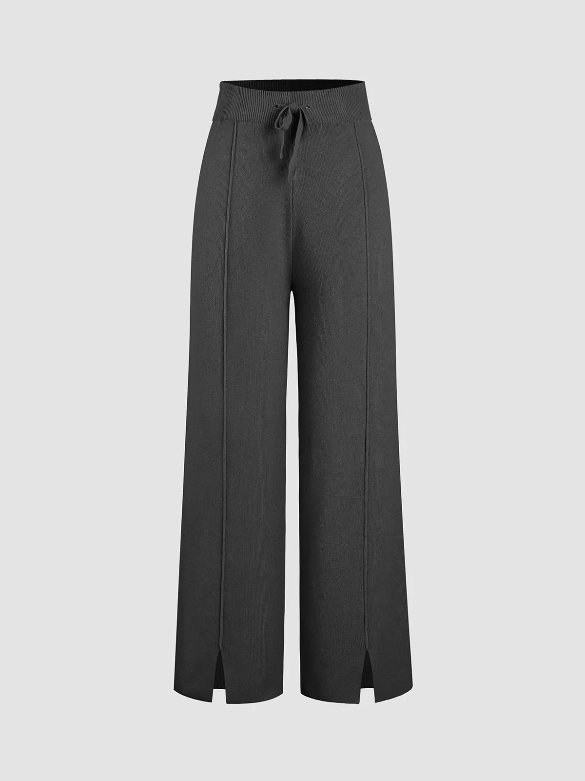 Ribbed Mystique Wide Leg Pants