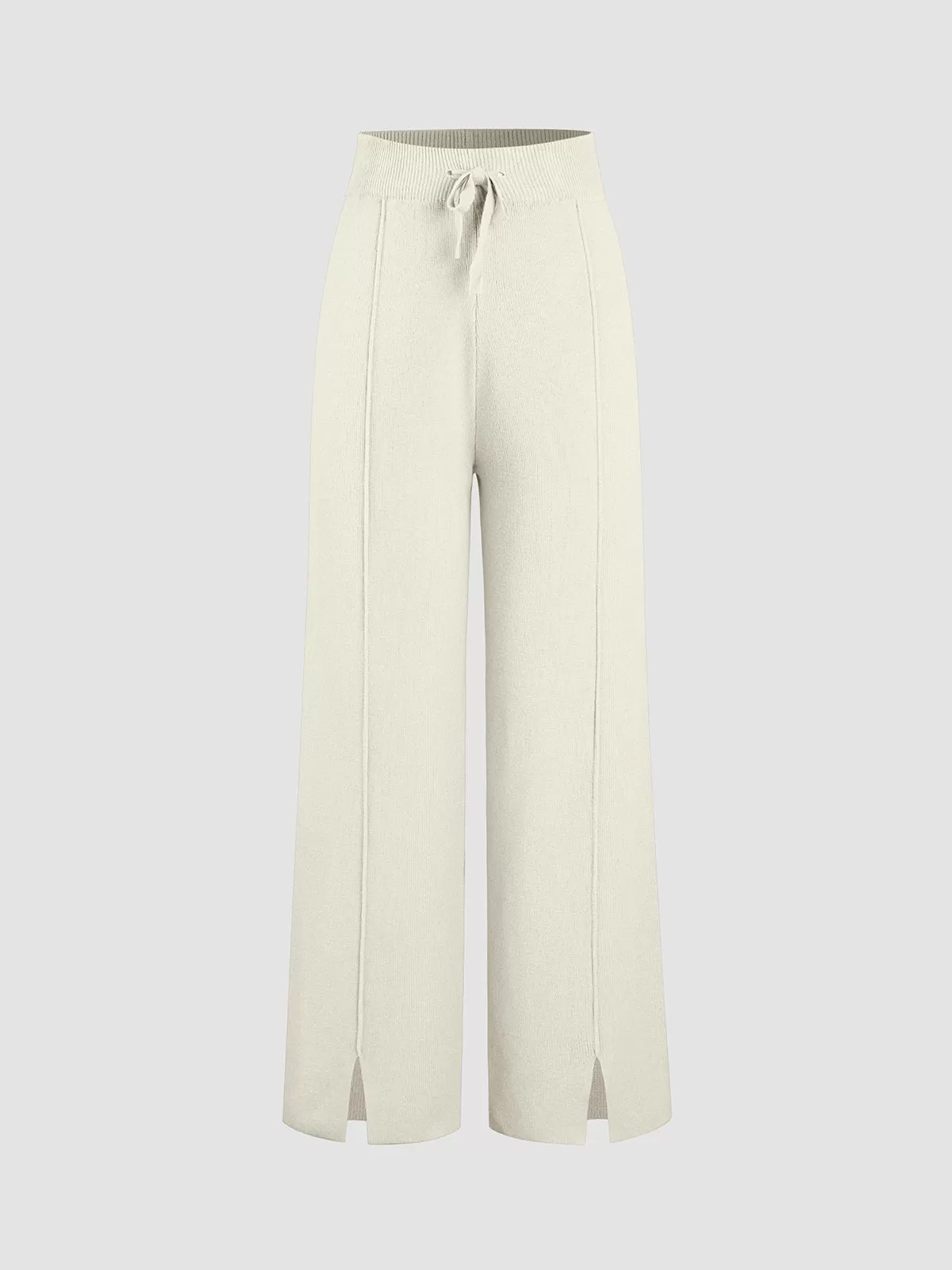 Ribbed Mystique Wide Leg Pants