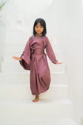 Royal Plum Kids Abaya