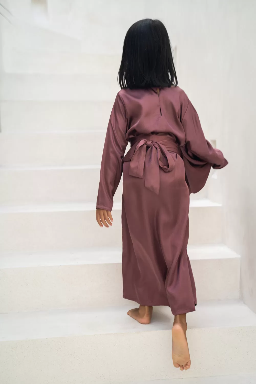 Royal Plum Kids Abaya