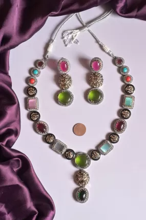 Sabyasachi Inspired Monalisa Stone Collar Necklace Set