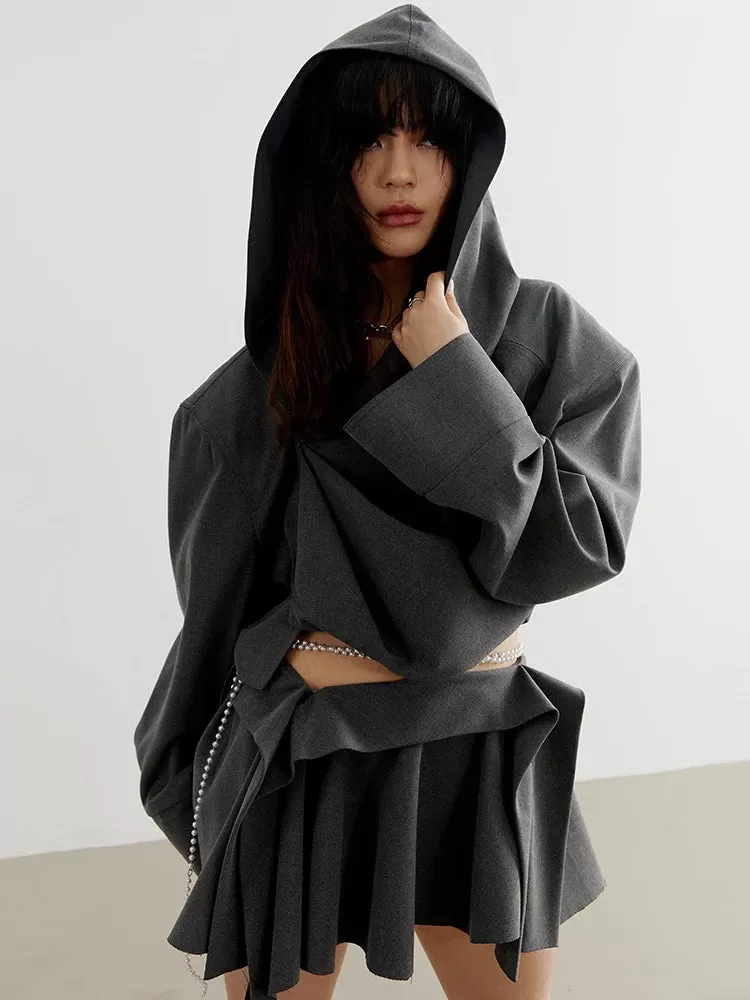 Sayua Cropped Hooded Jacket