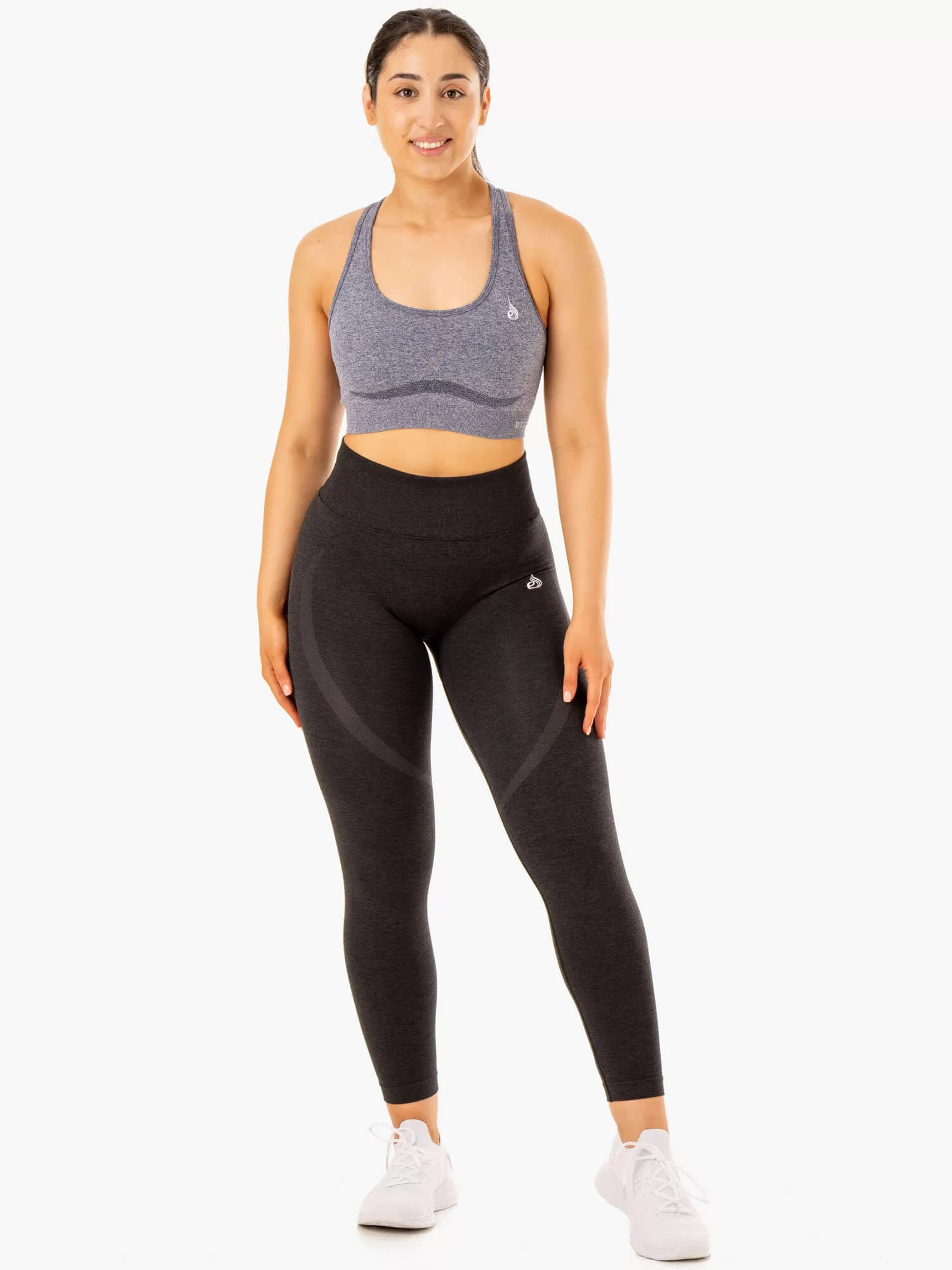 Sculpt Seamless Racer Back Sports Bra - Navy Marl