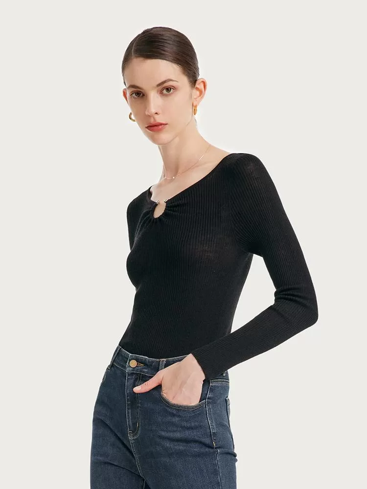 Silk Woolen Women Knit Top