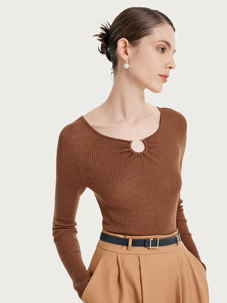 Silk Woolen Women Knit Top