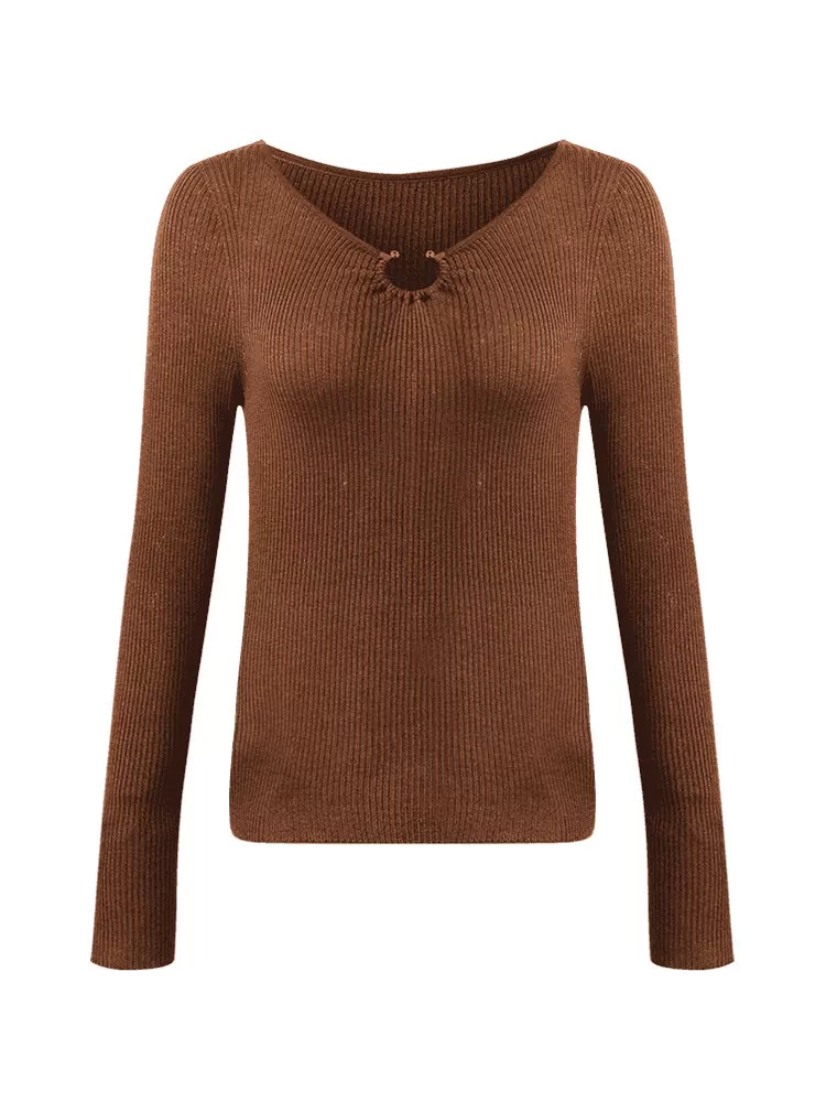 Silk Woolen Women Knit Top