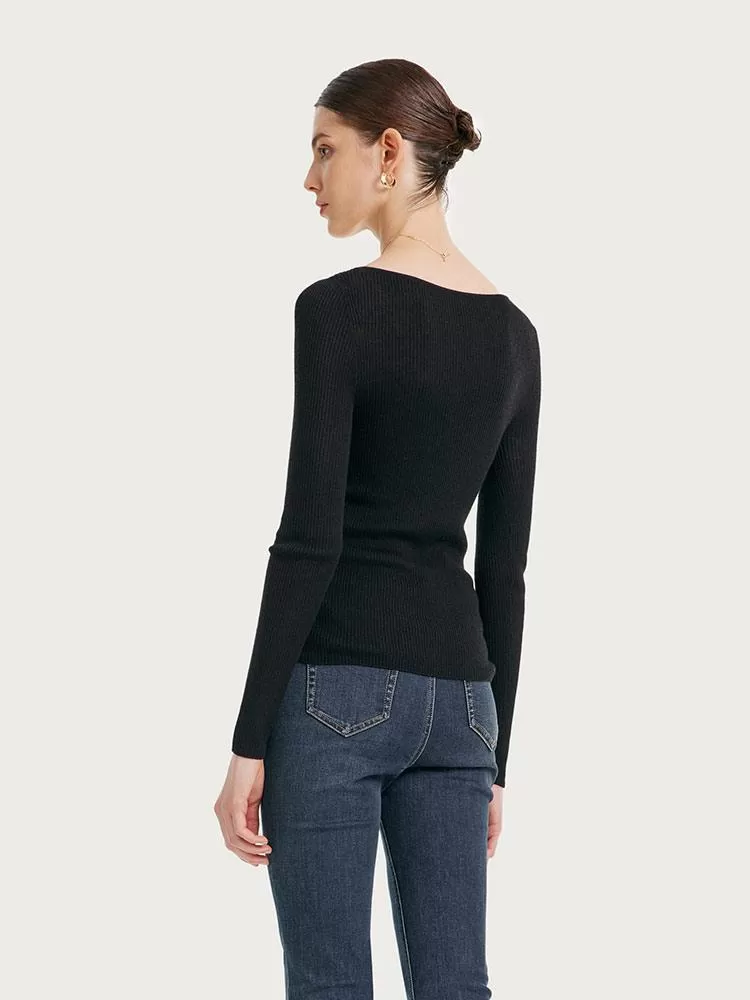 Silk Woolen Women Knit Top